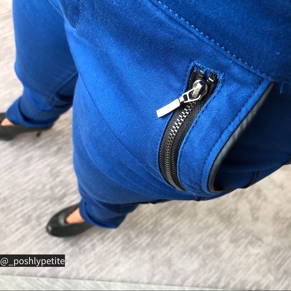 Fire royal blue tapered skinny mid waist pant - Picture 5 of 15